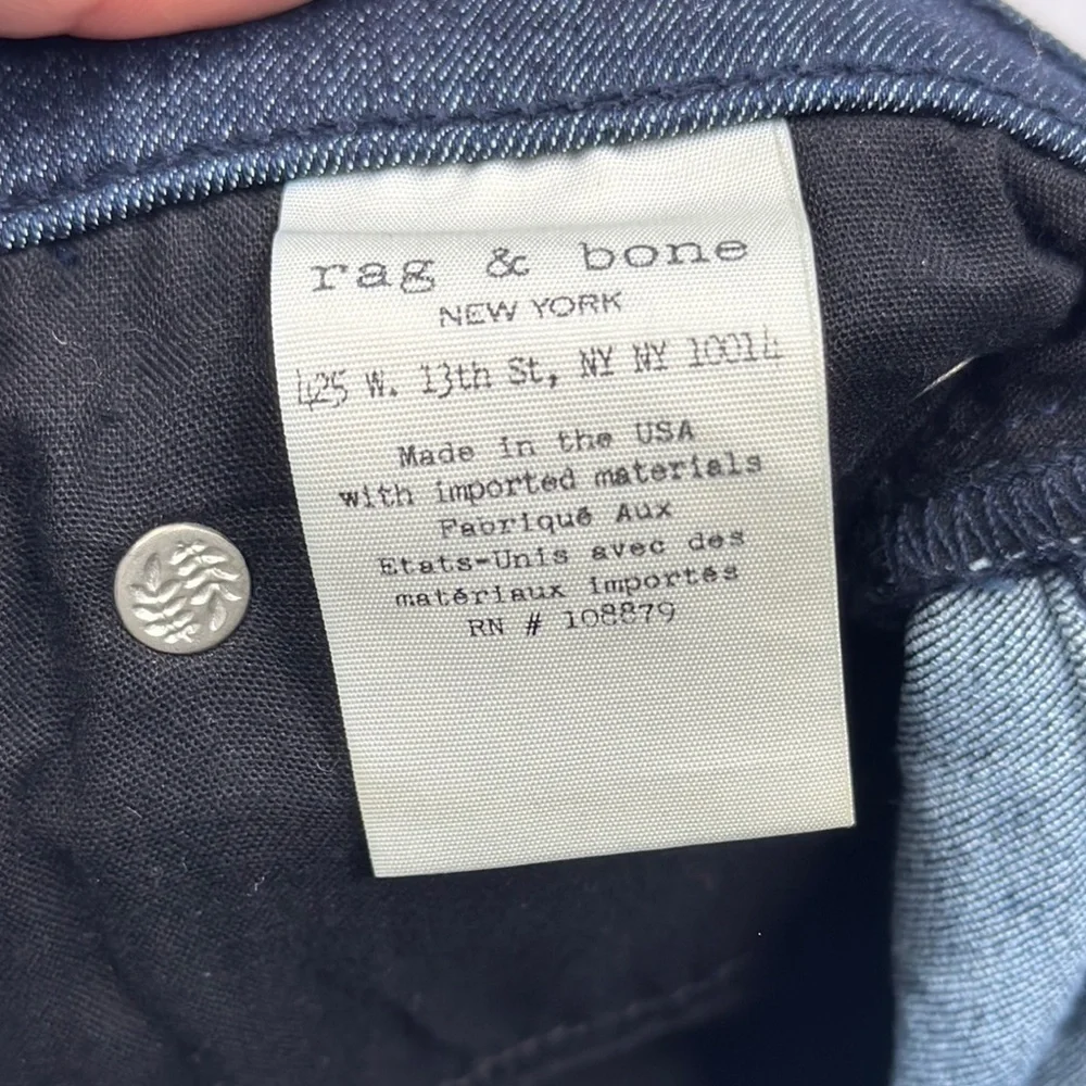 rag & bone size 28 Women's Skinny Jeans - Dark Blue Wash indigo high rise denim - Picture 8 of 11